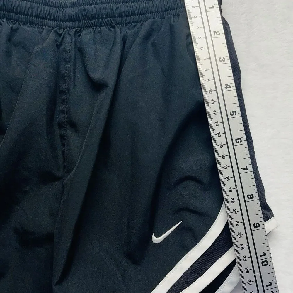 Nike Dri Fit Tempo Running Shorts Women’s Lined Black White 716453-010 XS